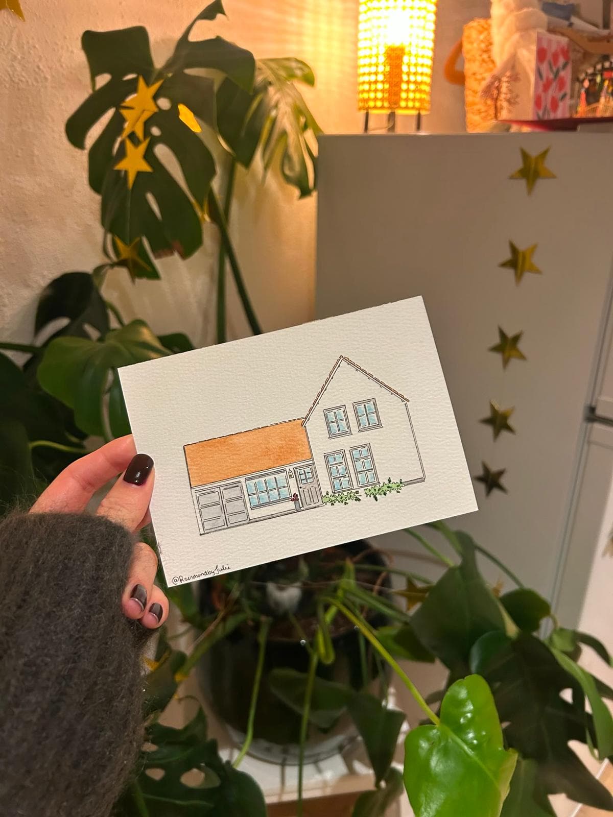 Handgetekende huisillustratie door Julie, nummer 11