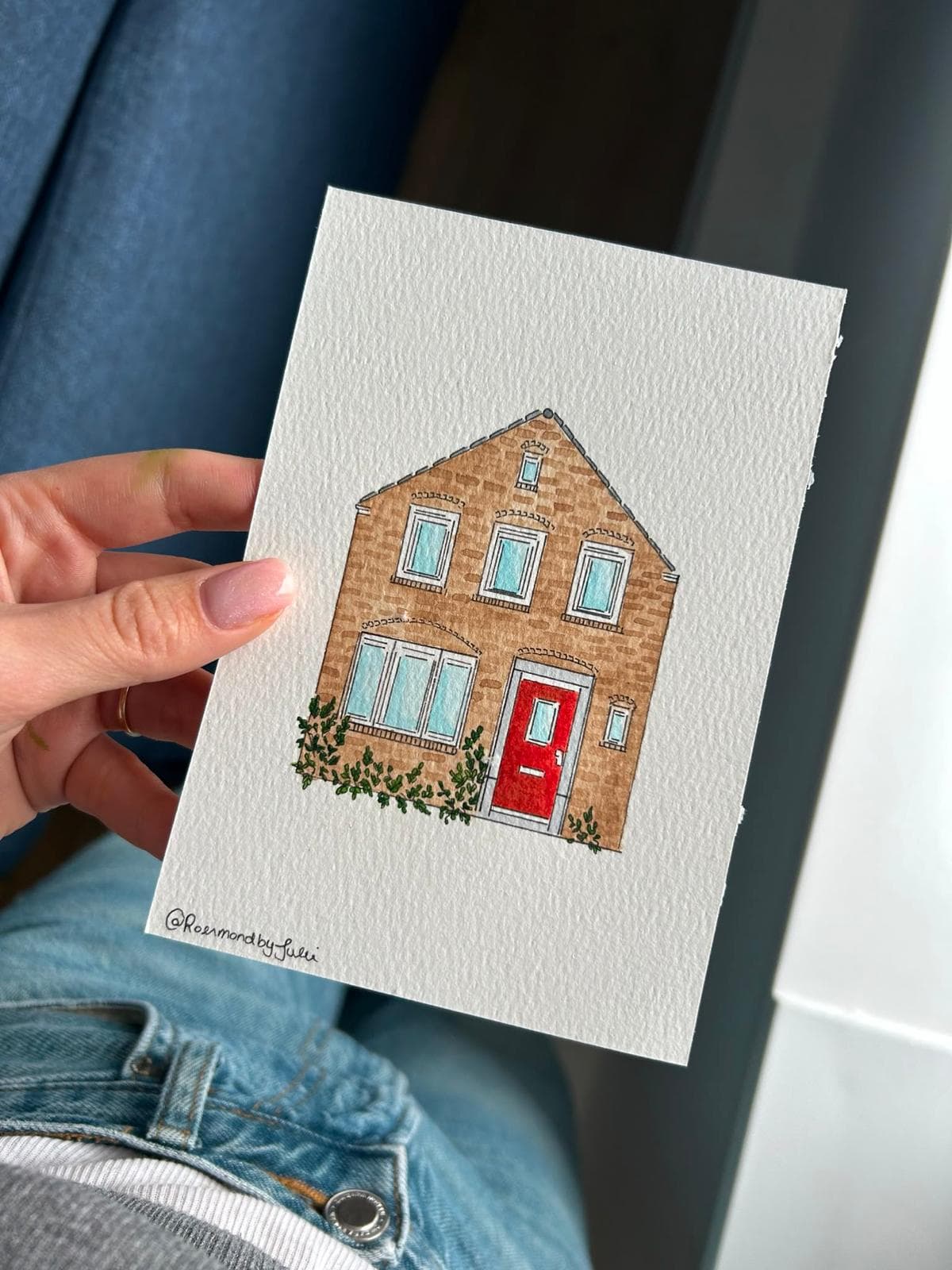 Handgetekende huisillustratie door Julie, nummer 14
